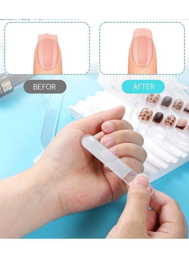 3 قطع من مبارد الأظافر الزجاجية النانوية فائقة النعومة للأظافر الطبيعية مع علبة واقية، لتلميع وتنعيم حواف الأظافر، مناسبة للحوامل والفتيات - Image 3